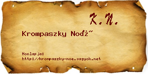 Krompaszky Noé névjegykártya